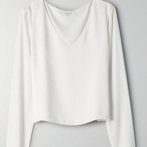 NWOT Babaton Murphy Longsleeve Blouse in White
